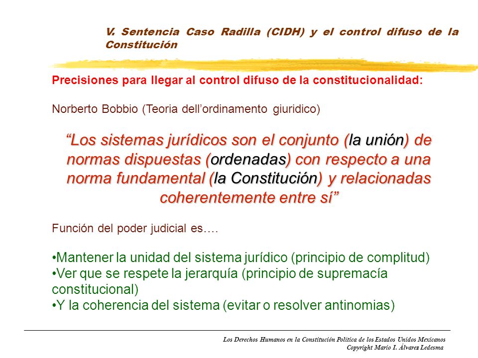 V. Sentencia Caso Radilla (CIDH) y el control difuso de la Constitución