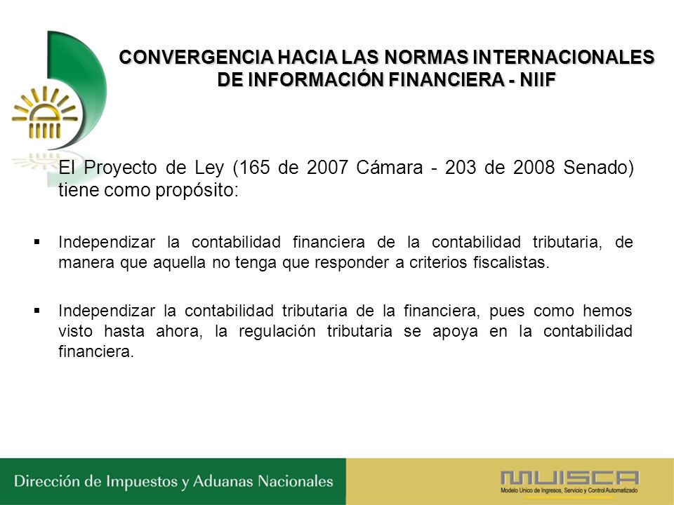 CONVERGENCIA HACIA LAS NORMAS INTERNACIONALES DE INFORMACIÓN FINANCIERA - NIIF