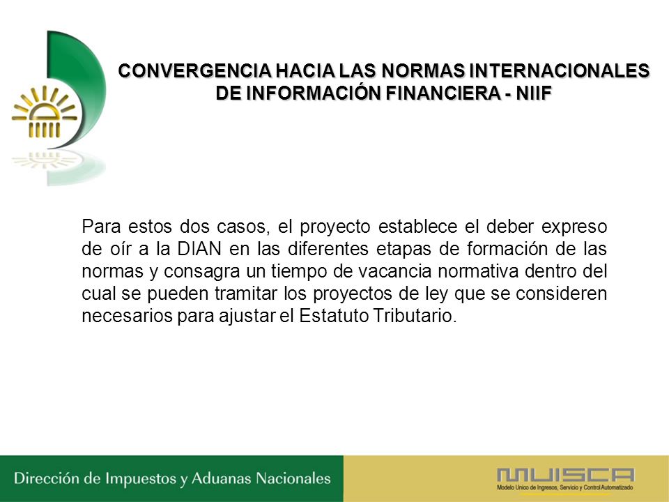 CONVERGENCIA HACIA LAS NORMAS INTERNACIONALES DE INFORMACIÓN FINANCIERA - NIIF