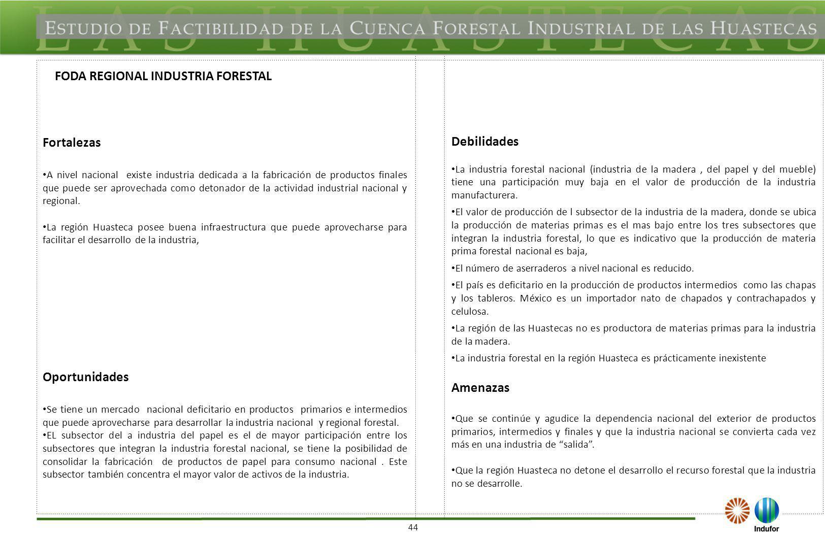 FODA REGIONAL IDENTIFICACIÓN DE PROYECTOS, PLANES INDUSTRIALES EXISTENTES Y DE SU POTENCIAL)