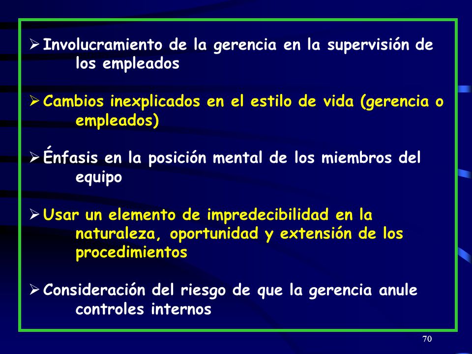 Involucramiento de la gerencia en la supervisión de los empleados