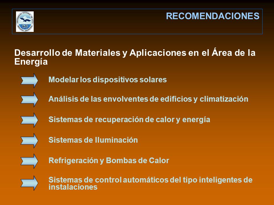 Desarrollo de Materiales y Aplicaciones en el Área de la Energía