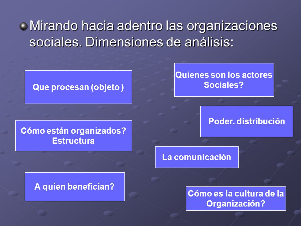 Quienes son los actores Cómo están organizados