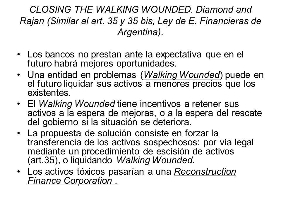 CLOSING THE WALKING WOUNDED. Diamond and Rajan (Similar al art