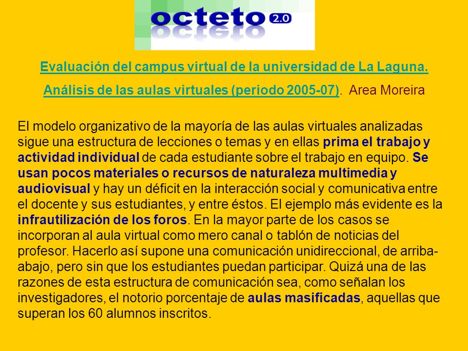 Evaluación del campus virtual de la universidad de La Laguna