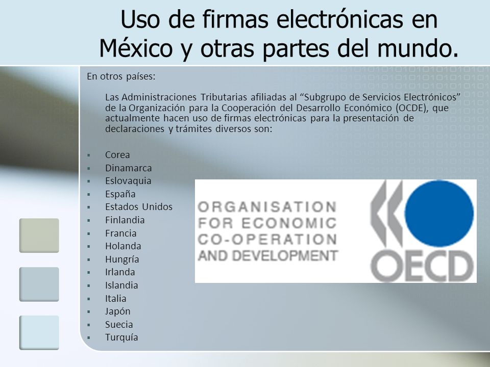 Uso de firmas electrónicas en México y otras partes del mundo.
