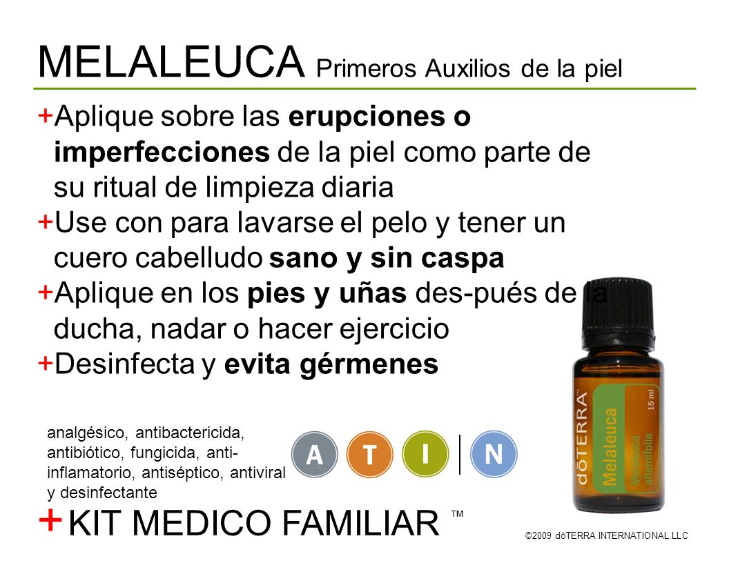 + MELALEUCA Primeros Auxilios de la piel KIT MEDICO FAMILIAR ™
