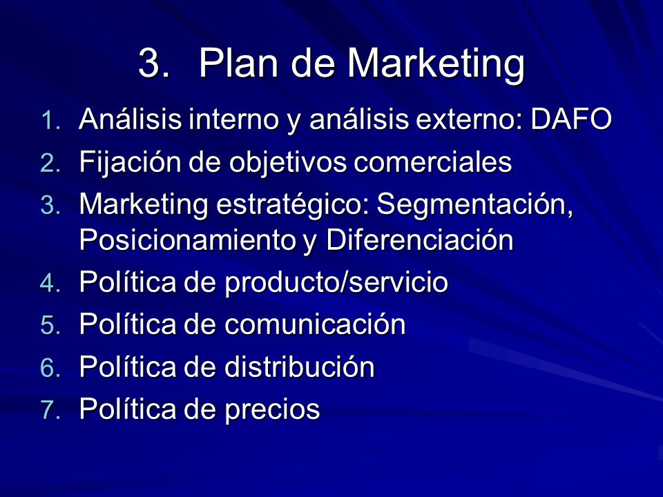 Plan de Marketing Análisis interno y análisis externo: DAFO