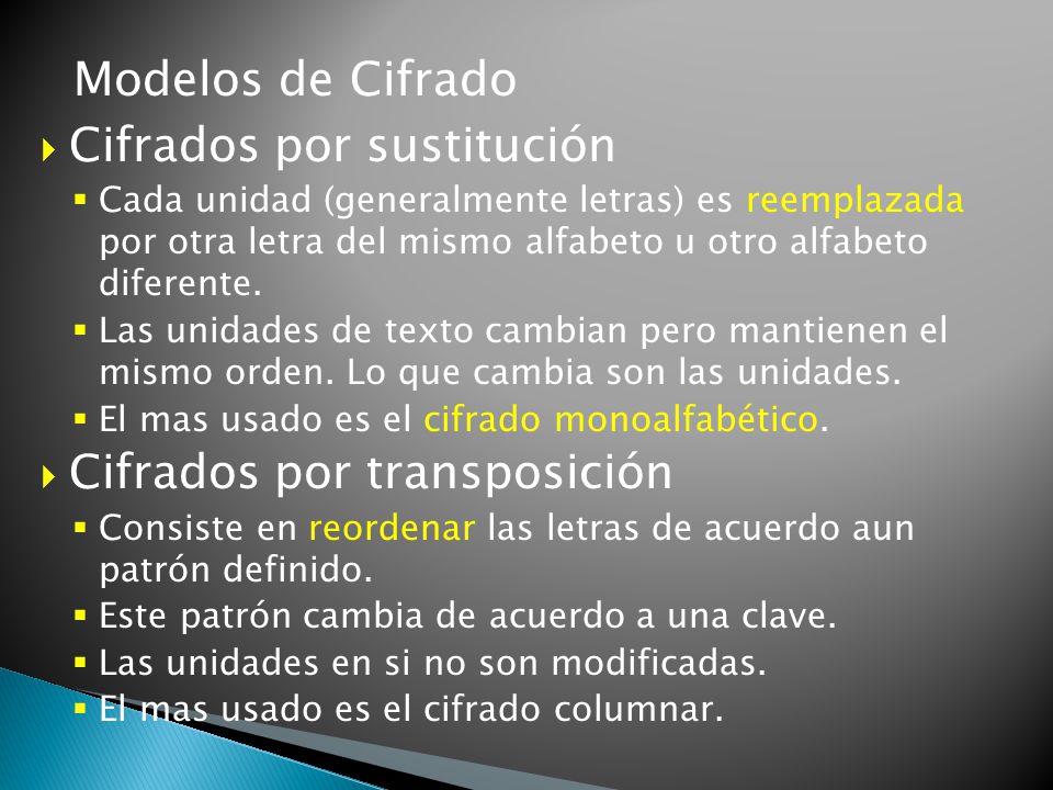 Cifrados por sustitución
