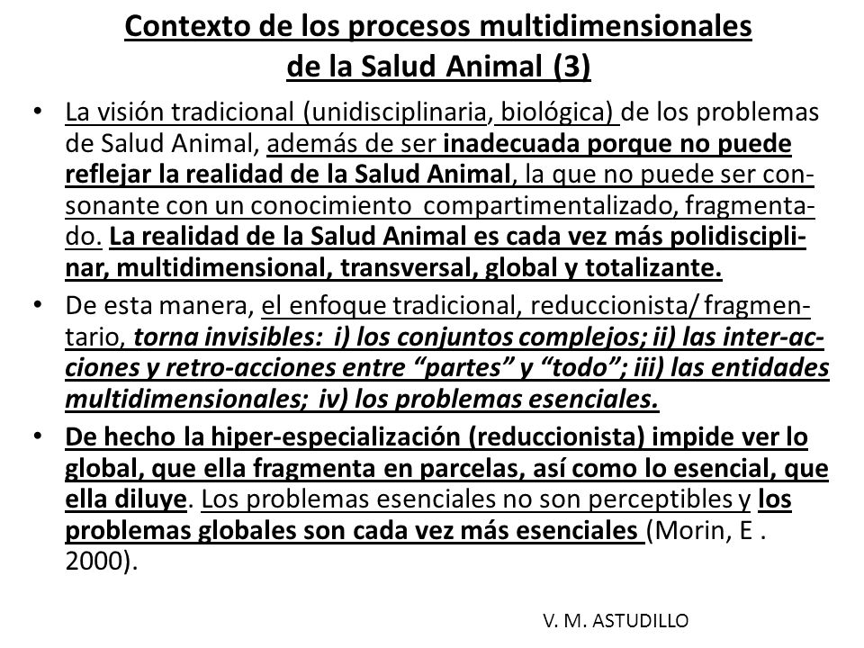 Contexto de los procesos multidimensionales de la Salud Animal (3)