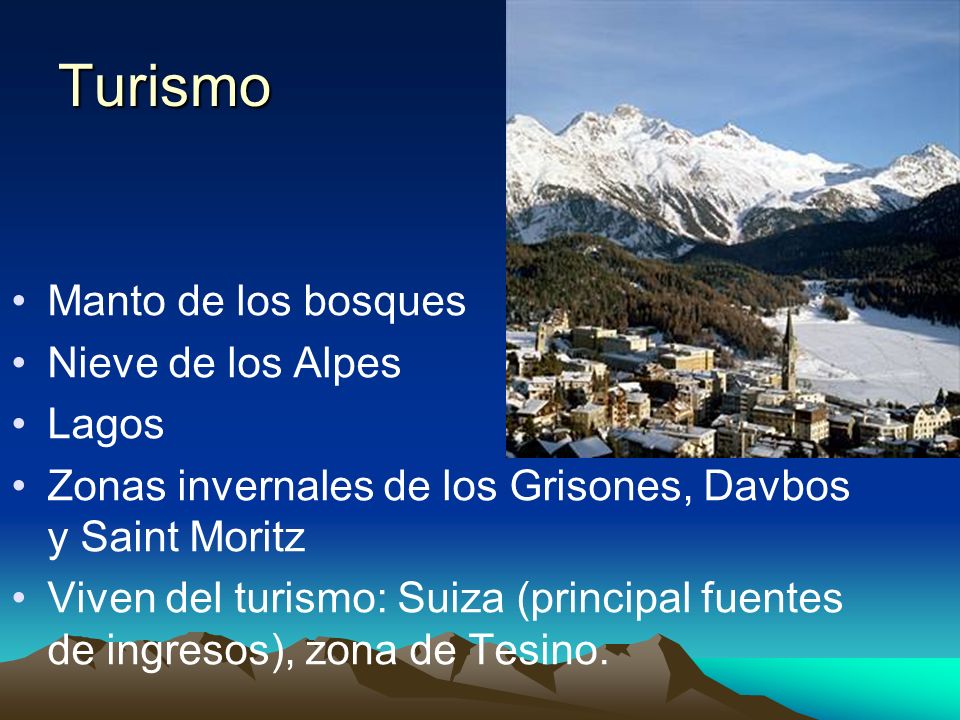Turismo Manto de los bosques Nieve de los Alpes Lagos