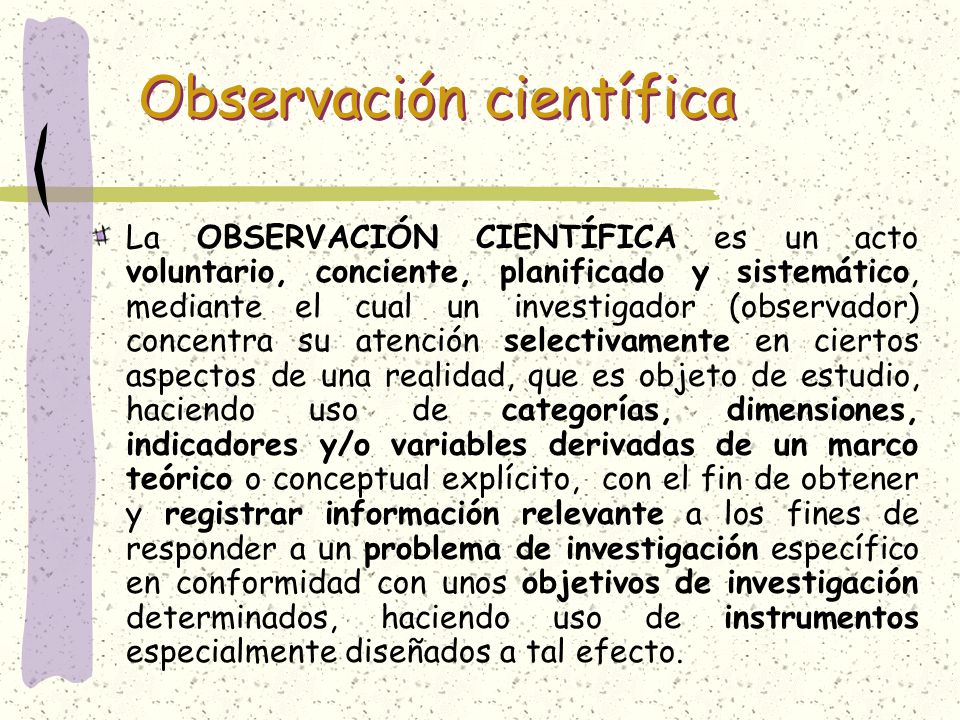 Observación científica