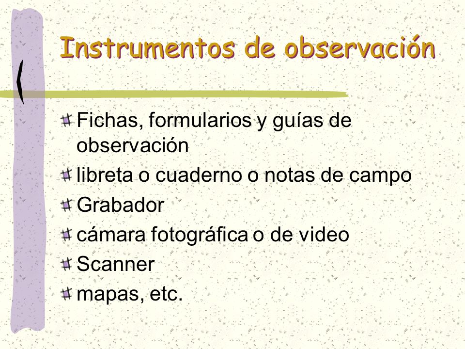 Instrumentos de observación