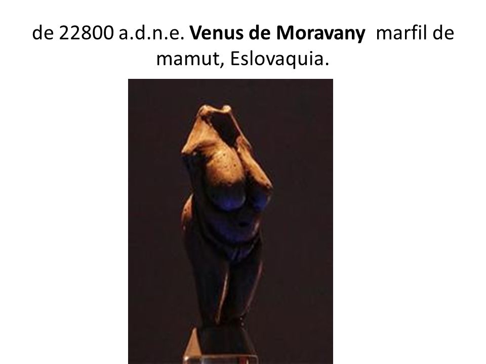 de a.d.n.e. Venus de Moravany marfil de mamut, Eslovaquia.