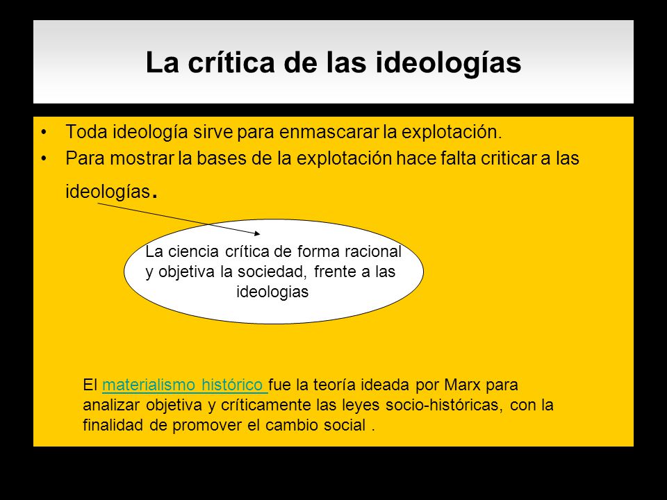 La crítica de las ideologías