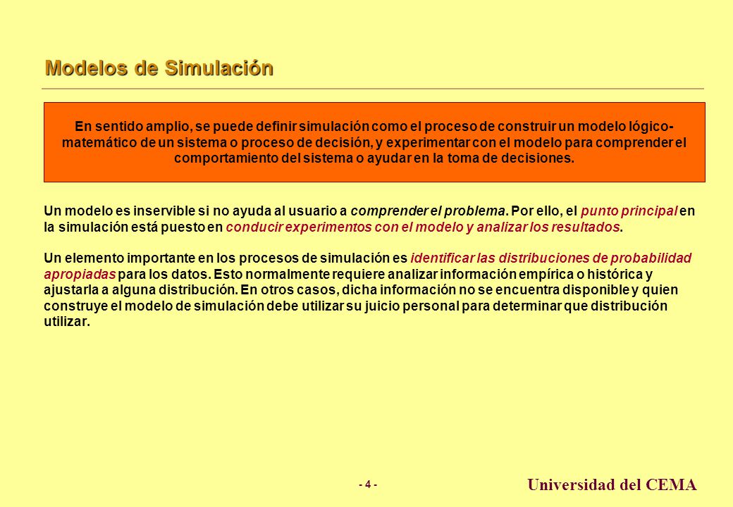 Modelos de Simulación Universidad del CEMA