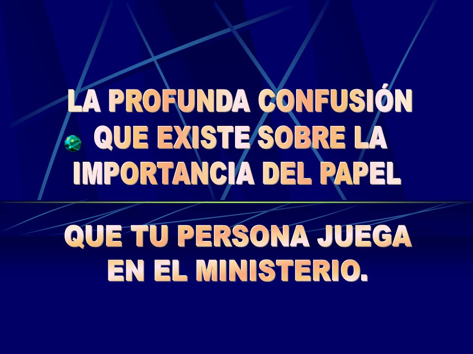 LA PROFUNDA CONFUSIÓN QUE EXISTE SOBRE LA. IMPORTANCIA DEL PAPEL.