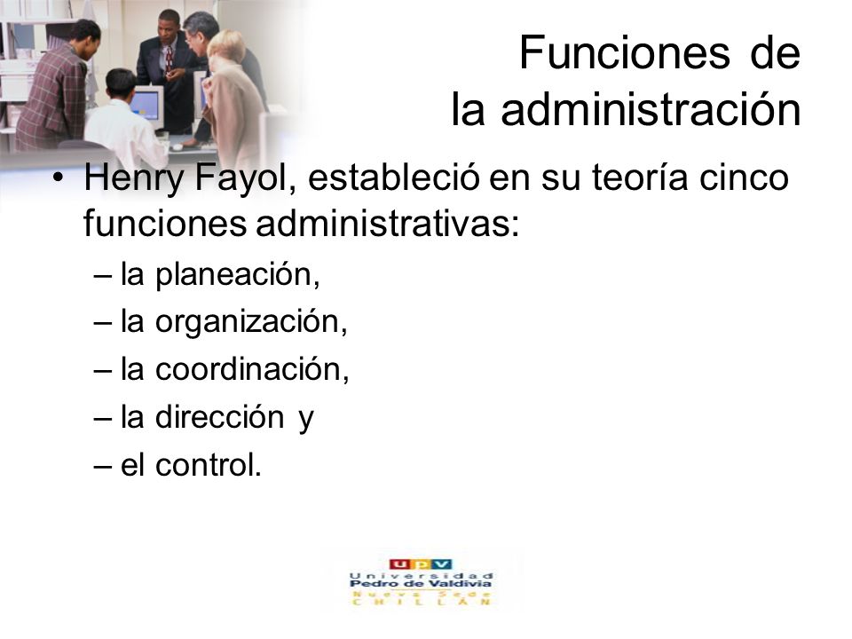 Funciones de la administración