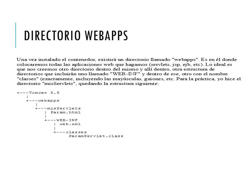Directorio webapps