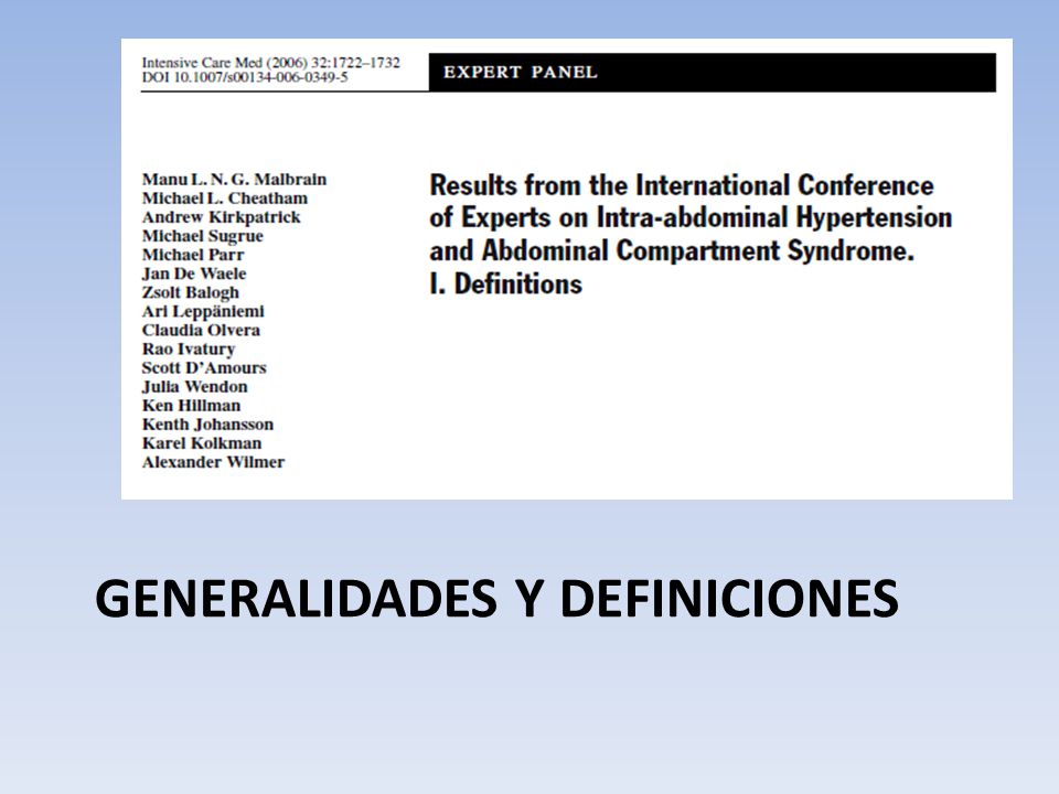 GENERALIDADES Y DEFINICIONES