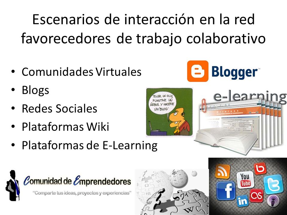 Escenarios de interacción en la red favorecedores de trabajo colaborativo