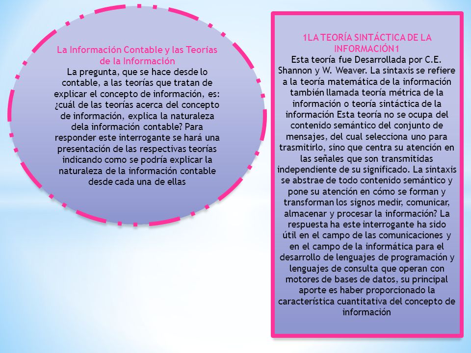La Información Contable y las Teorías de la Información