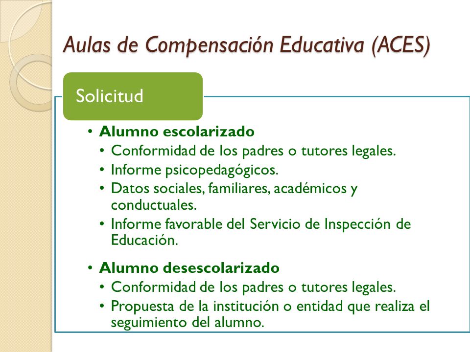 Aulas de Compensación Educativa (ACES)