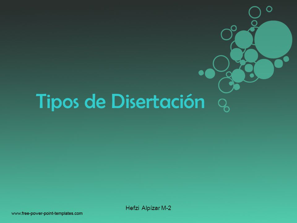 Tipos de Disertación Hefzi Alpízar M-2
