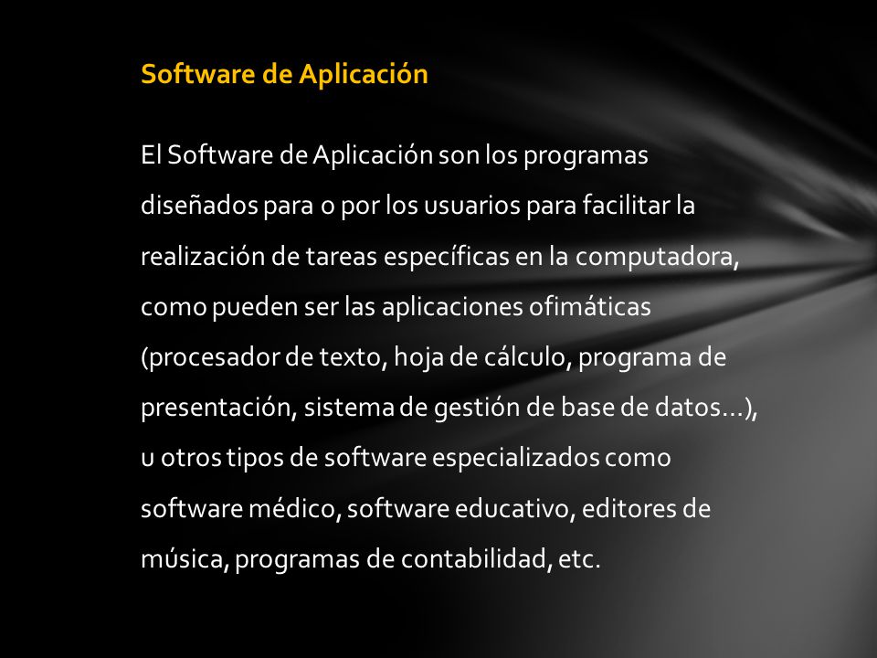 Software de Aplicación