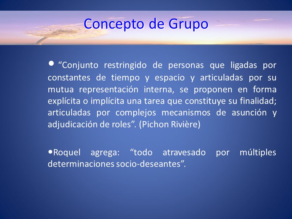Concepto de Grupo