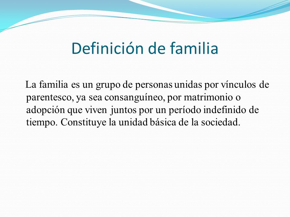 Definición de familia