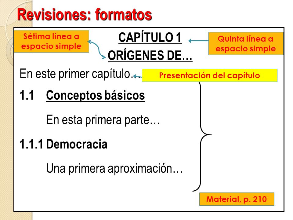 Revisiones: formatos CAPÍTULO 1 ORÍGENES DE… En este primer capítulo…