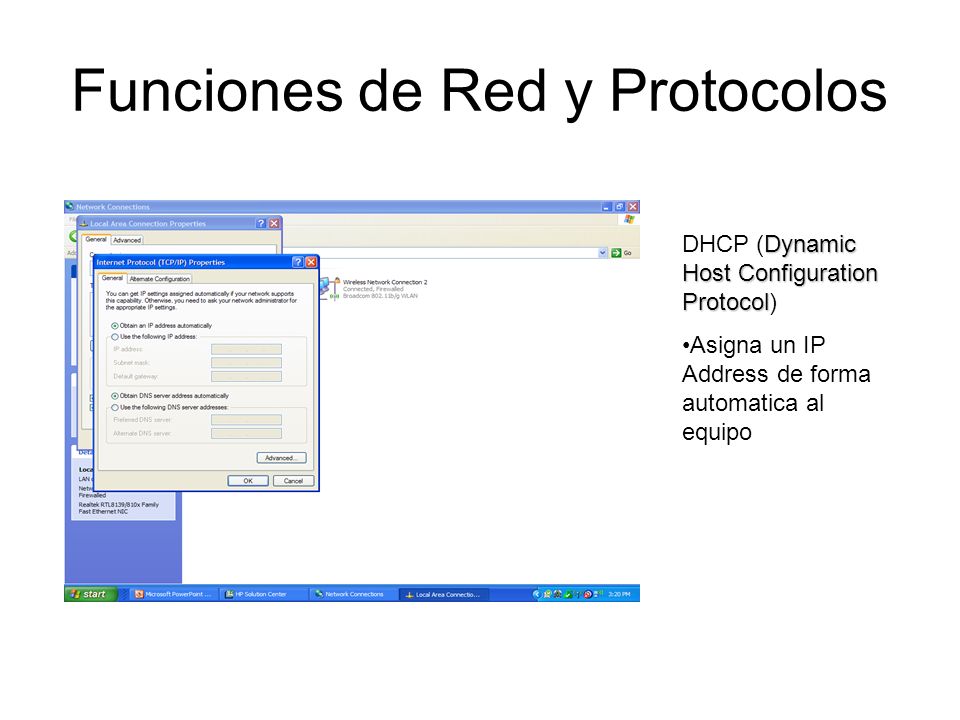 Funciones de Red y Protocolos