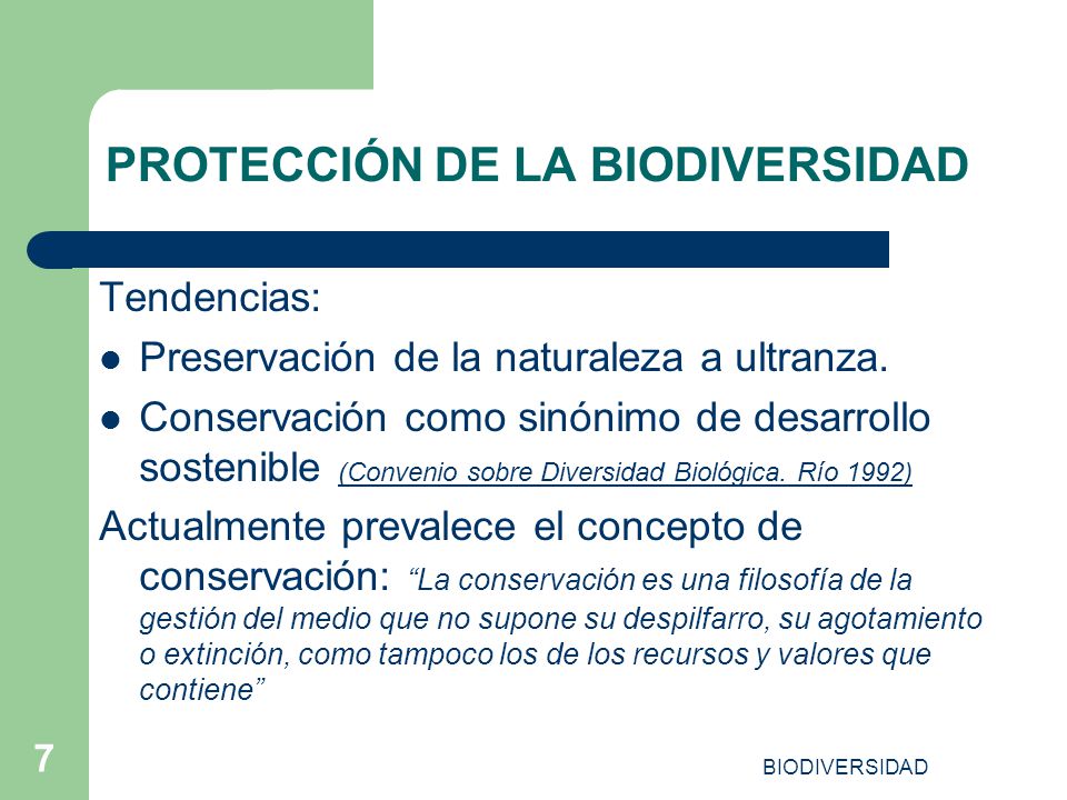 PROTECCIÓN DE LA BIODIVERSIDAD
