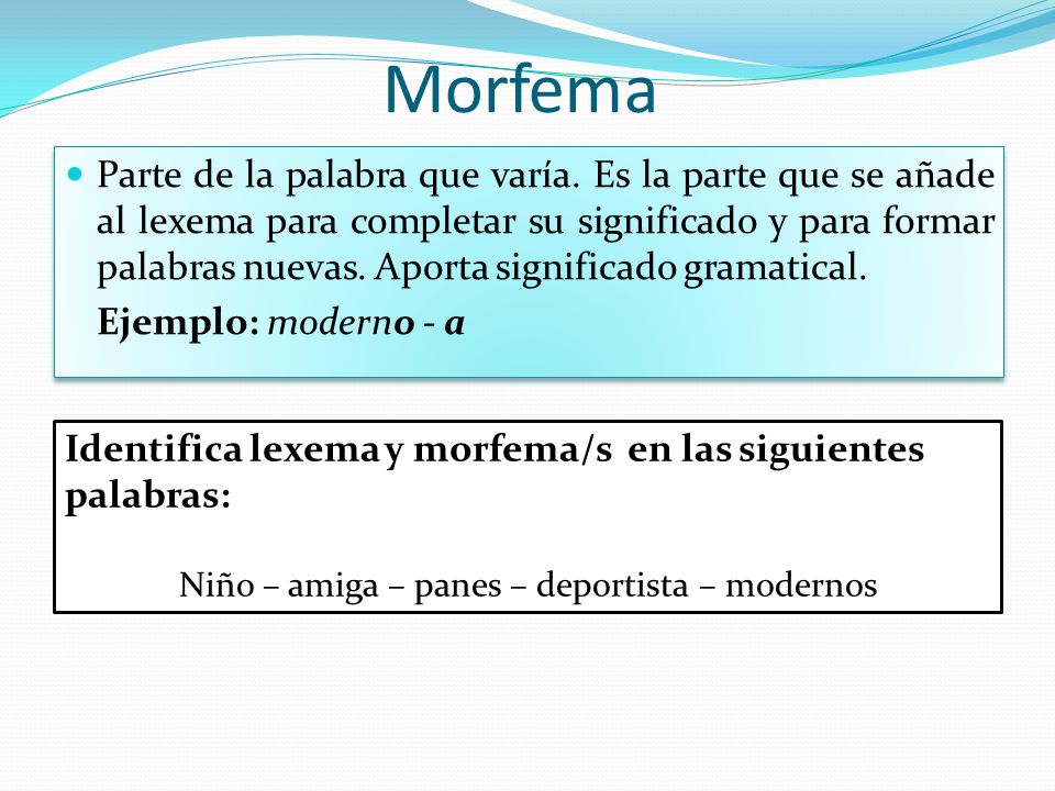 Niño – amiga – panes – deportista – modernos