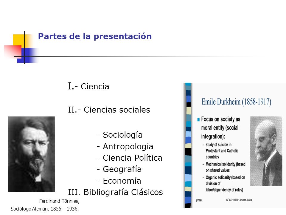 Partes de la presentación