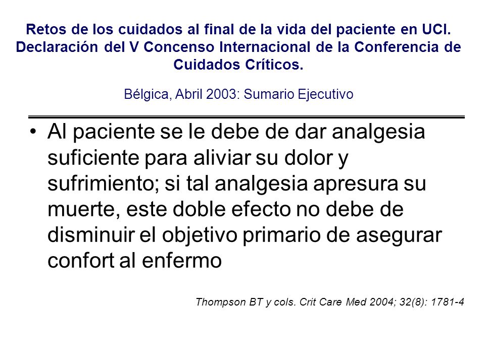 Retos de los cuidados al final de la vida del paciente en UCI