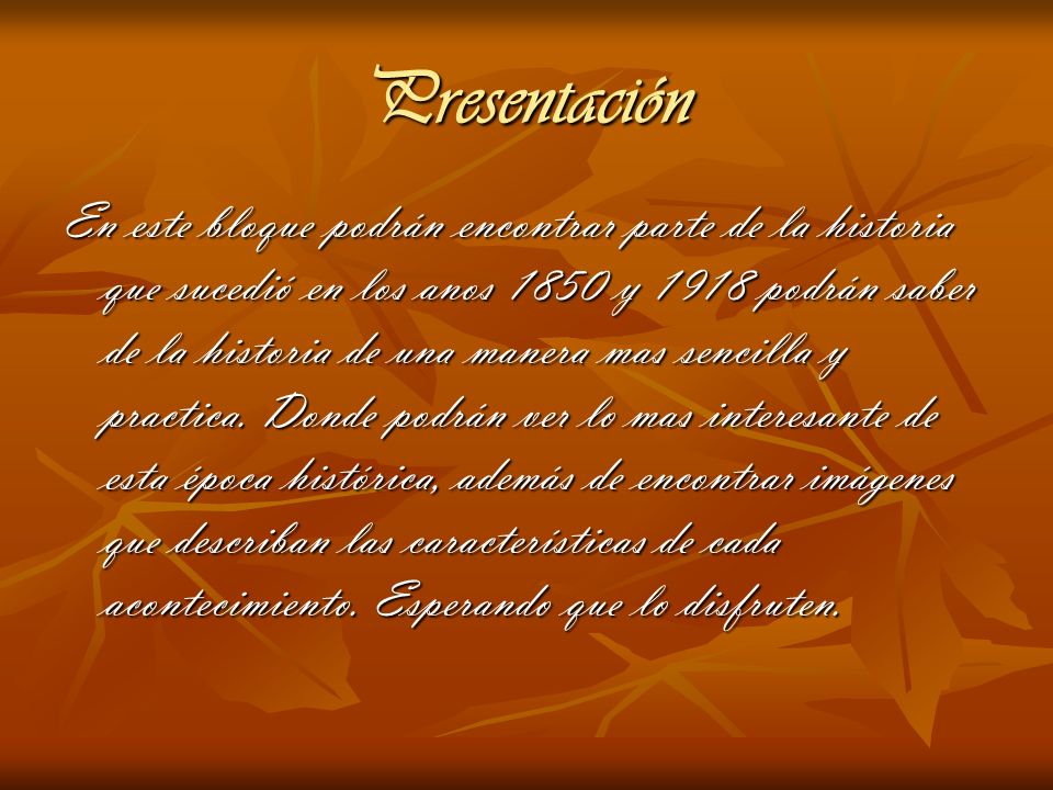 Presentación