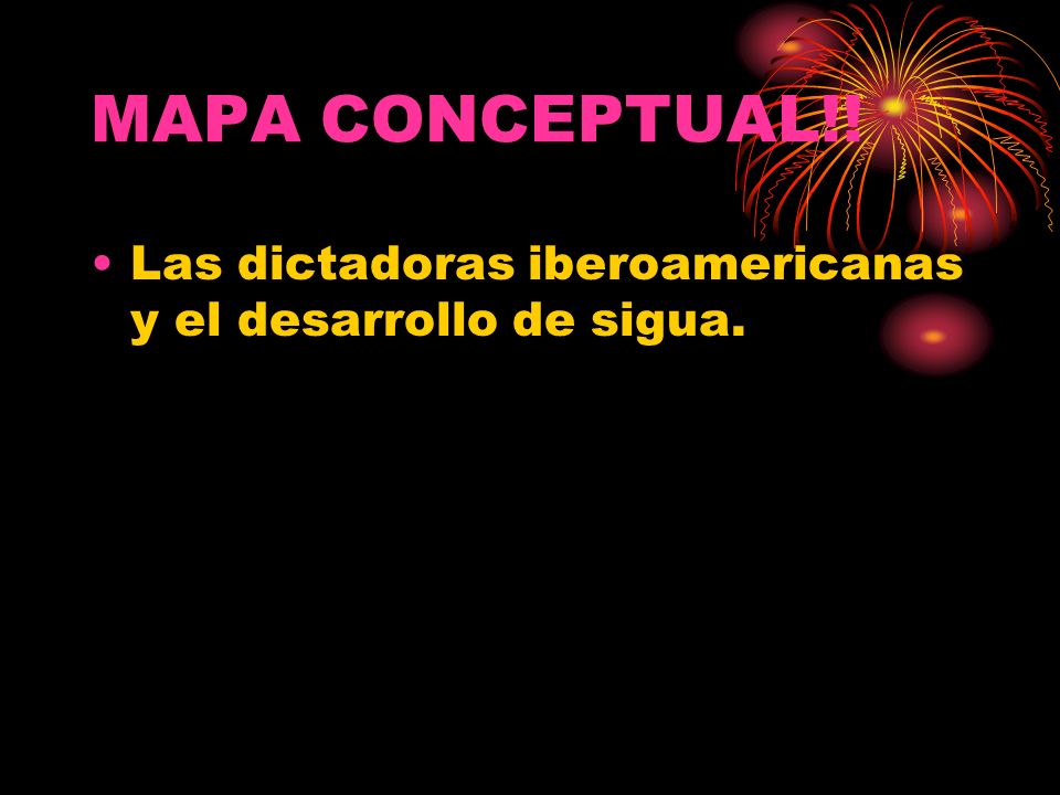MAPA CONCEPTUAL!! Las dictadoras iberoamericanas y el desarrollo de sigua.