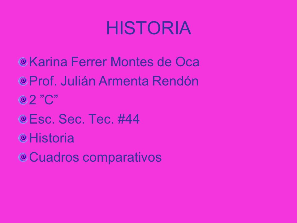 HISTORIA Karina Ferrer Montes de Oca Prof. Julián Armenta Rendón 2 C