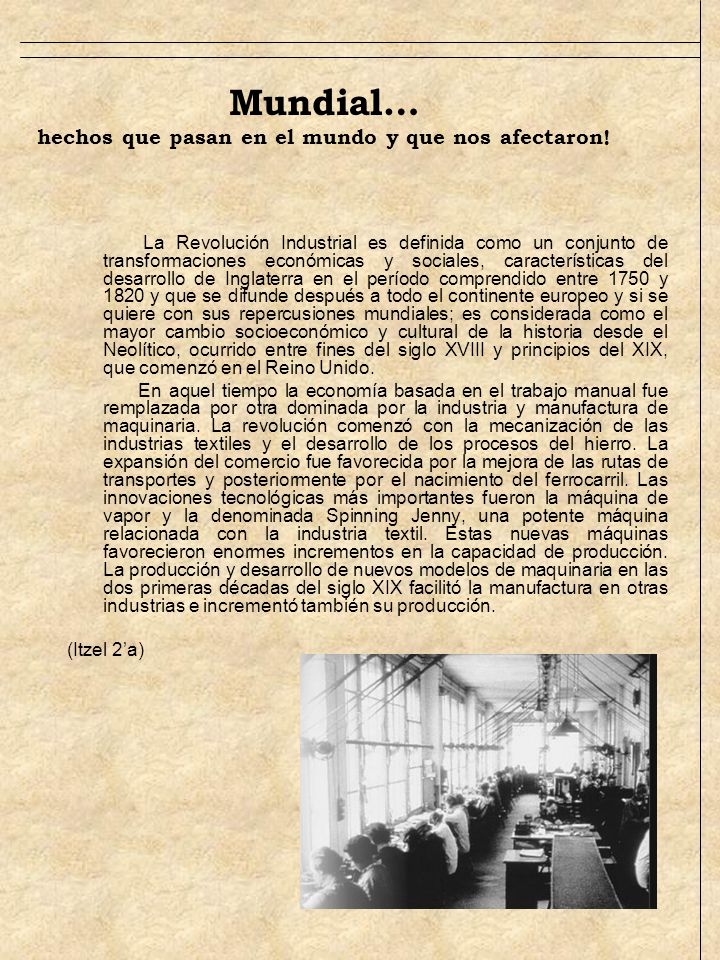 Mundial… hechos que pasan en el mundo y que nos afectaron!