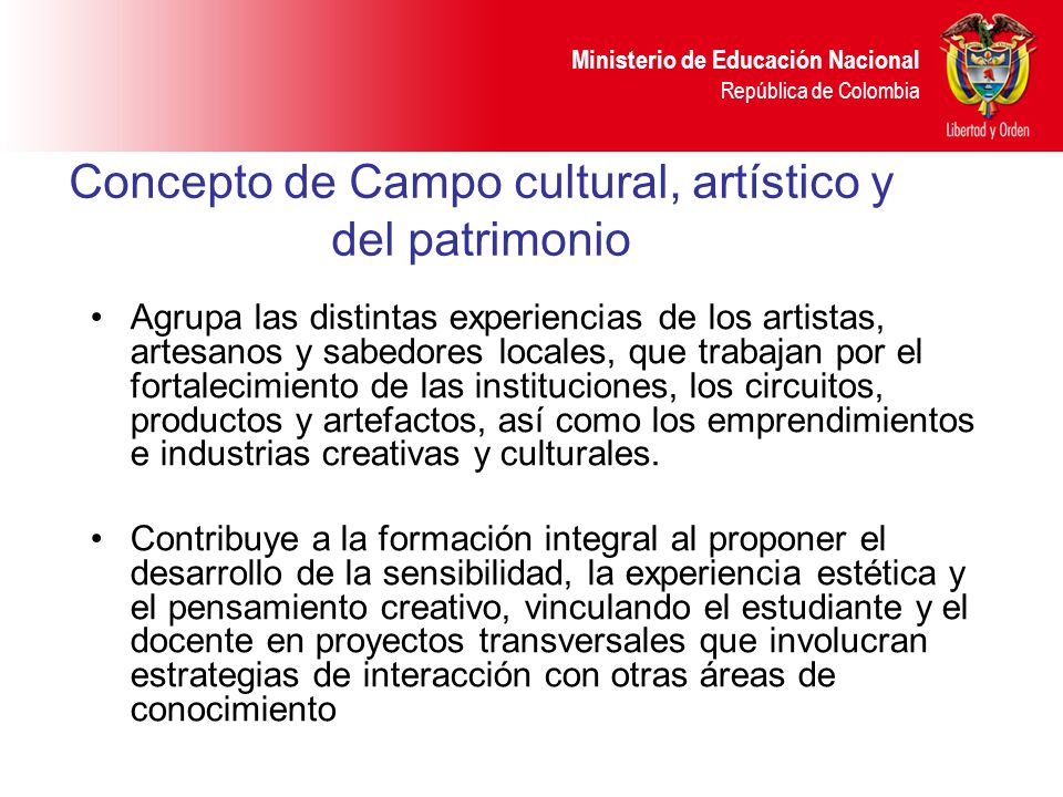 Concepto de Campo cultural, artístico y del patrimonio