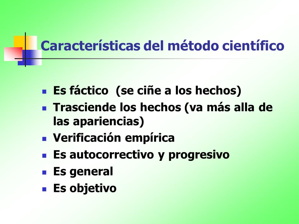 Características del método científico