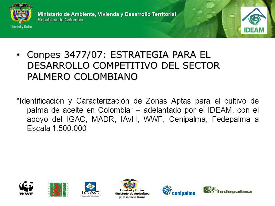 Conpes 3477/07: ESTRATEGIA PARA EL DESARROLLO COMPETITIVO DEL SECTOR PALMERO COLOMBIANO