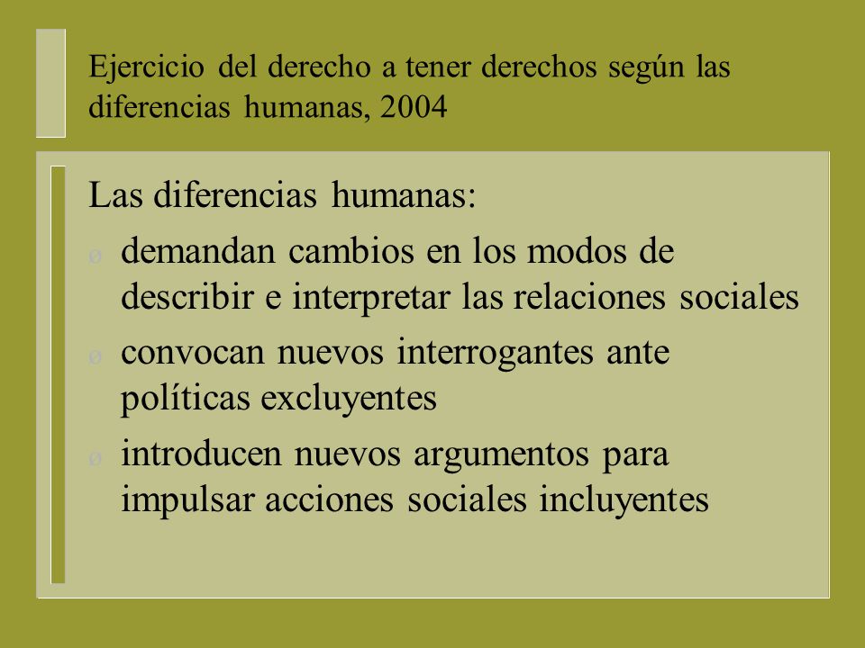 Las diferencias humanas: