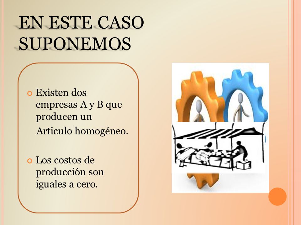 EN ESTE CASO SUPONEMOS Existen dos empresas A y B que producen un