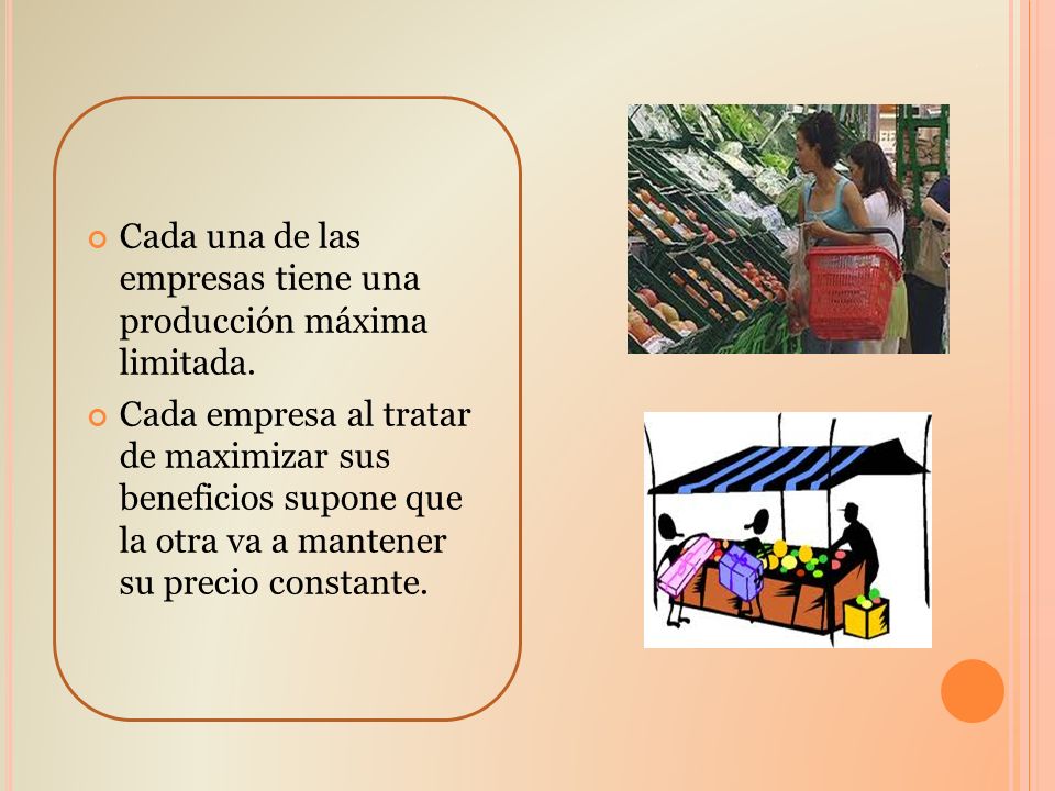 Cada una de las empresas tiene una producción máxima limitada.