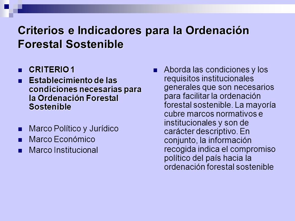 Criterios e Indicadores para la Ordenación Forestal Sostenible