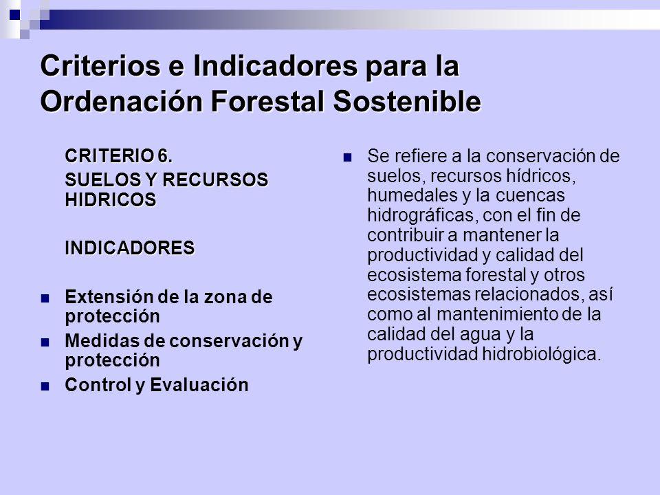 Criterios e Indicadores para la Ordenación Forestal Sostenible