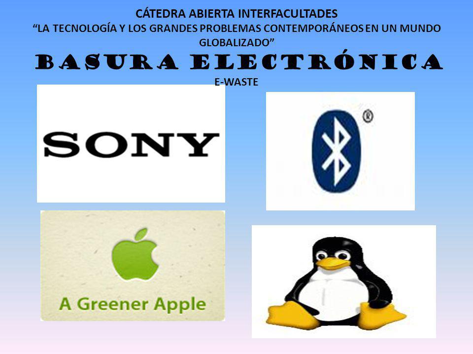 CÁTEDRA ABIERTA INTERFACULTADES LA TECNOLOGÍA Y LOS GRANDES PROBLEMAS CONTEMPORÁNEOS EN UN MUNDO GLOBALIZADO BASURA ELECTRÓNICA E-WASTE